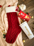 Scarlet Delights Set A | Christmas 2023 Knitted Decoration Socks With Customizable Thermal Cup (Nationwide Delivery)