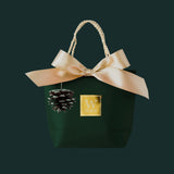 Christmas and New Year 2022 : Christmas Small Emerald Green Gift Bag And Gift Wrap | (West Malaysia Delivery Only)