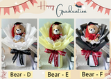 Graduation Bear with Soap Rose Bouquet (West Malaysia Delivery Only)