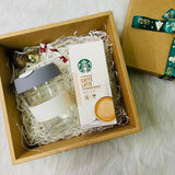 Personalized Coffee Glass Mug & Instant Coffee / Twinnings Gift Set (Nationwide Delivery)