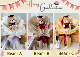 Graduation Bear with Soap Rose Bouquet (West Malaysia Delivery Only)