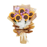 Graduation Sunflower Crochet Bouquet (Klang Valley Delivery Only)