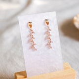 Dropping Leaves Twinkling Winky Christmas Handmade Gold Earrings| (Nationwide Delivery)