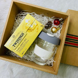 Personalized Coffee Glass Mug & Instant Coffee / Twinnings Gift Set (Nationwide Delivery)