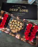 'Mother's Day 2024' Ferrero Rocher Chocolates & Soap Roses in Deep Love Gift Box (Ipoh Delivery Only)