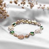 Emerald Green Oriental Handmade Gold Bracelet Hari Raya 2024