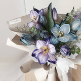 Catherine (Brush Stroke Blue Tulip Flower Bouquet)  | (Klang Valley Delivery)