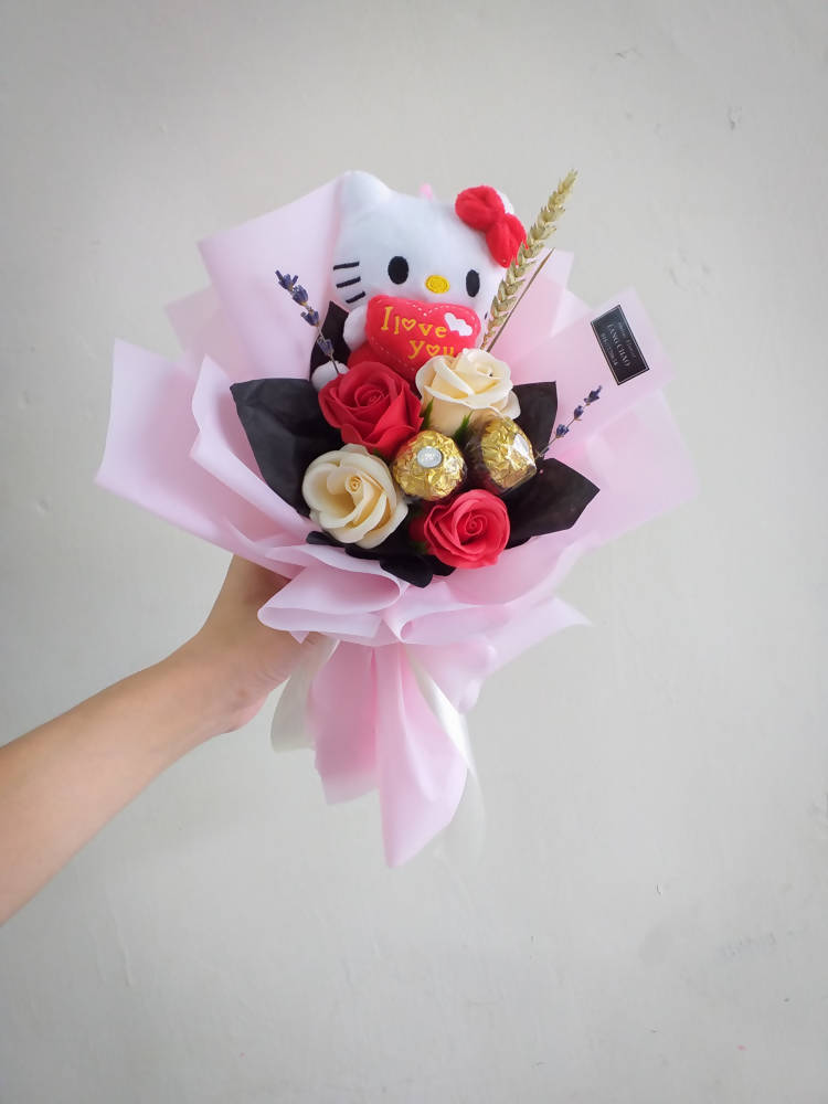 Canción de amor juvenil - Artificial Rose Flower Bouquet (Johor Bahru Delivery only)