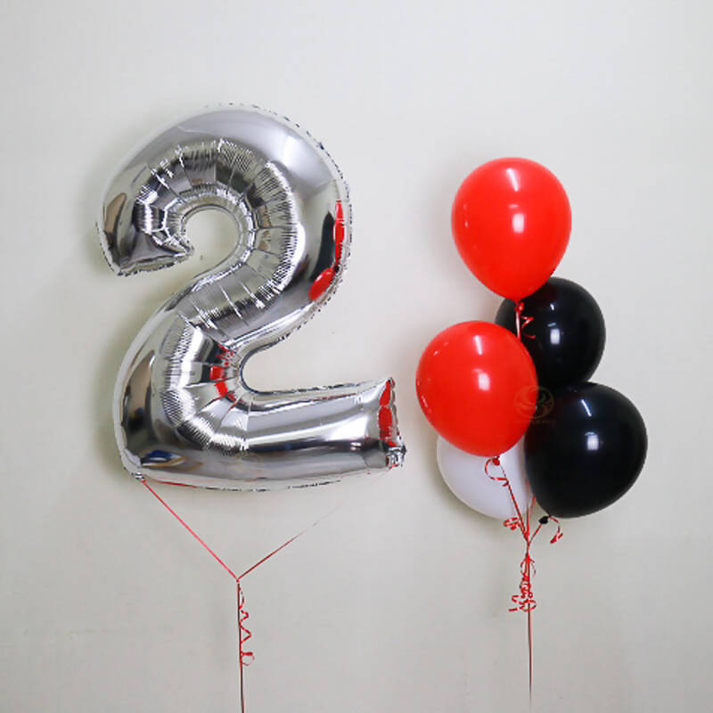Kylie Number Foil Balloon Bunch