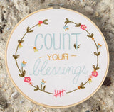 Embroidery Kit - Count Your Blessings (Nationwide Delivery)