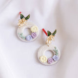 Pastel Pearlescent #3 Polymer Clay Gold Handmade Earring