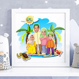 Beach Holiday 3d Cute Photo Frame Customize Gift Idea (Nationwide Delivery)