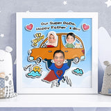 Super Papa 3d Cute Photo Frame Customize Gift Idea (Nationwide Delivery)