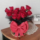 Mila (Red Roses Box With Cute Bow)