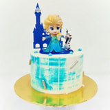Princess & Snowman Snow White x Blue Theme Cake (Design C)