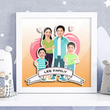 Family Bond 3d Cute Photo Frame Customise Gift Idea (Nationwide Delivery)