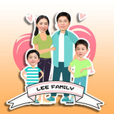 Family Bond 3d Cute Photo Frame Customise Gift Idea (Nationwide Delivery)