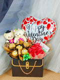 Couple Bear Ferrero Rocher Soap Rose Arrangements (Artificial Flower) | (Klang Valley Delivery Only)