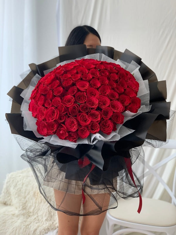 99 Rose Bouquet Flower Bouquet (Fresh Flower) (Klang Valley Delivery O ...
