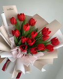 Valentine's Day 2023 | Red Tulip Flower Bouquet (Fresh Flower) (Klang Valley Delivery Only)