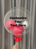 Bubble air balloon with customised wording