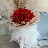 V2023 I Will Always Love You 99 Rose Bouquet ( Fresh Flowers )(Johor Bahru Delivery)