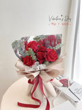 V03 - 5 Stalks Red Roses Flower Bouquet