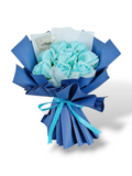 Light Blue Soap Roses Bouquet Artificial Flower (Klang Valley Delivery)