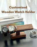 Customised Wooden Watch Holder · Jewellery Holder | Walnut Wood (Nationwide Delivery)