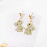 Spring Bunny #1 Handmade Polymer Clay Earring | (Nationwide Delivery)