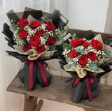Valentine's Day 2023 | Classic 2 Flower Bouquet (Fresh Flower) (Klang Valley Delivery Only)