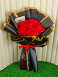 Red Soap Rose Bouquet (Artificial Flower) | (Klang Valley Delivery Only)