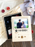 Our Melody, Our Memory | Personalized Glass Cup with Wine And Spotify Photo Frame (Klang Valley Delivery)