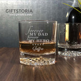 Personalized Forever My Dad Crystal Rock Glass (6-8 working days)