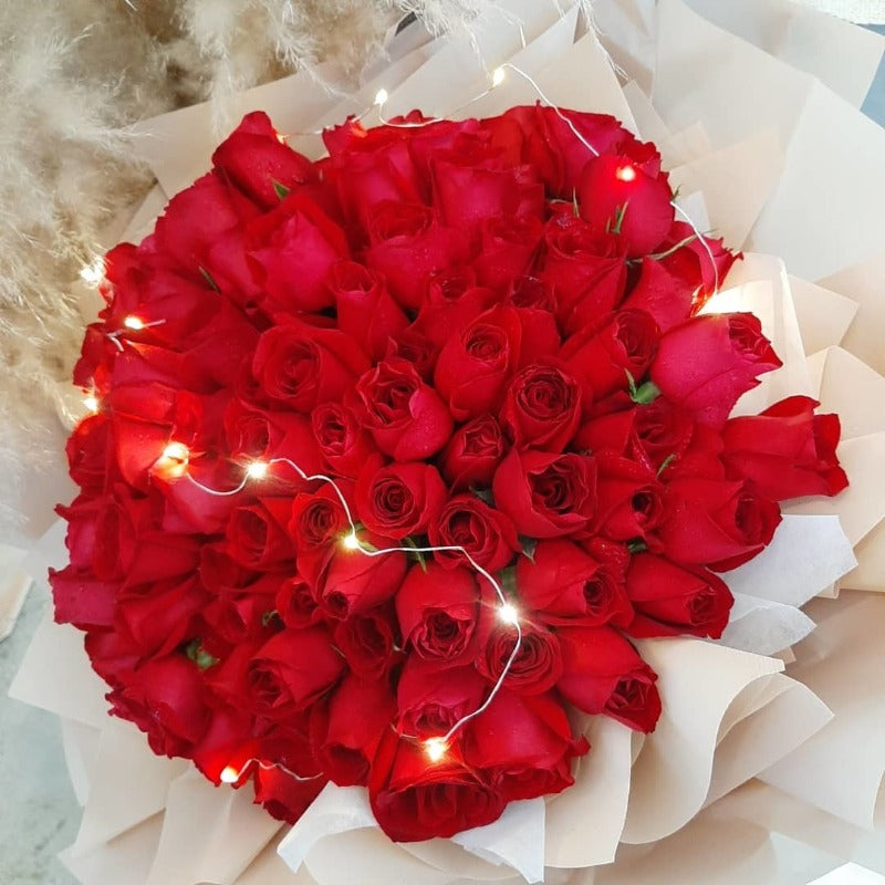 V2023 I Will Always Love You 99 Rose Bouquet ( Fresh Flowers )(Johor B