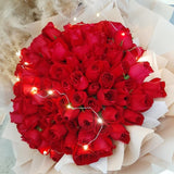 V2023 I Will Always Love You 99 Rose Bouquet ( Fresh Flowers )(Johor Bahru Delivery)