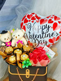 Couple Bear Ferrero Rocher Soap Rose Arrangements (Artificial Flower) | (Klang Valley Delivery Only)