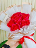 Red Soap Rose Bouquet (Artificial Flower) | (Klang Valley Delivery Only)