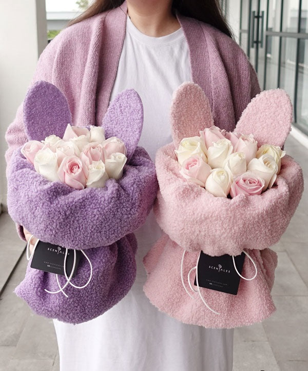 Scentales Fluff 'n Puff Flower Bouquet (Fresh Flower) (Johor Bahru Del