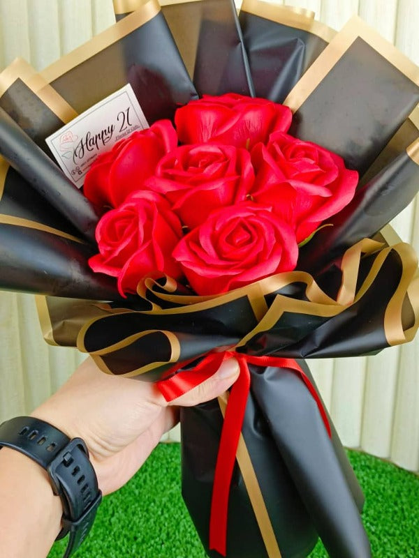 Red Soap Rose Bouquet (Artificial Flower) (Klang Valley Delivery Onl