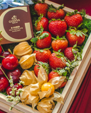 Indulgence - Wooden Fruit Box with Godiva Chocolate (Klang Valley Delivery)