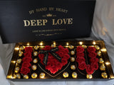 Valentine's Day 2023 Deep Love Red Soap Roses With Ferrero (Soap Flower) (Klang Valley Delivery Only)