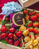 Indulgence - Wooden Fruit Box with Godiva Chocolate (Klang Valley Delivery)