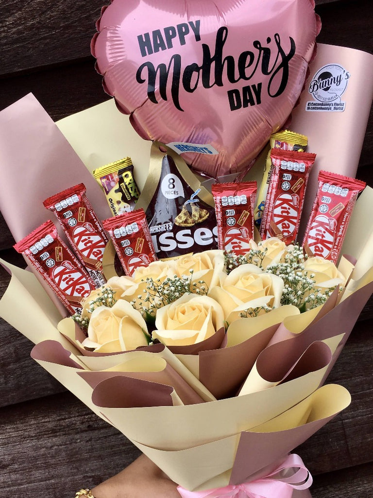 Chocolate Bouquet Soap Flower (Artificial Flower) (Penang Delivery o