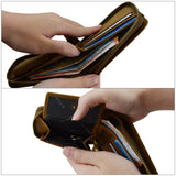 RFID Blocking Leather Full Zip Wallet (Nationwide Delivery)
