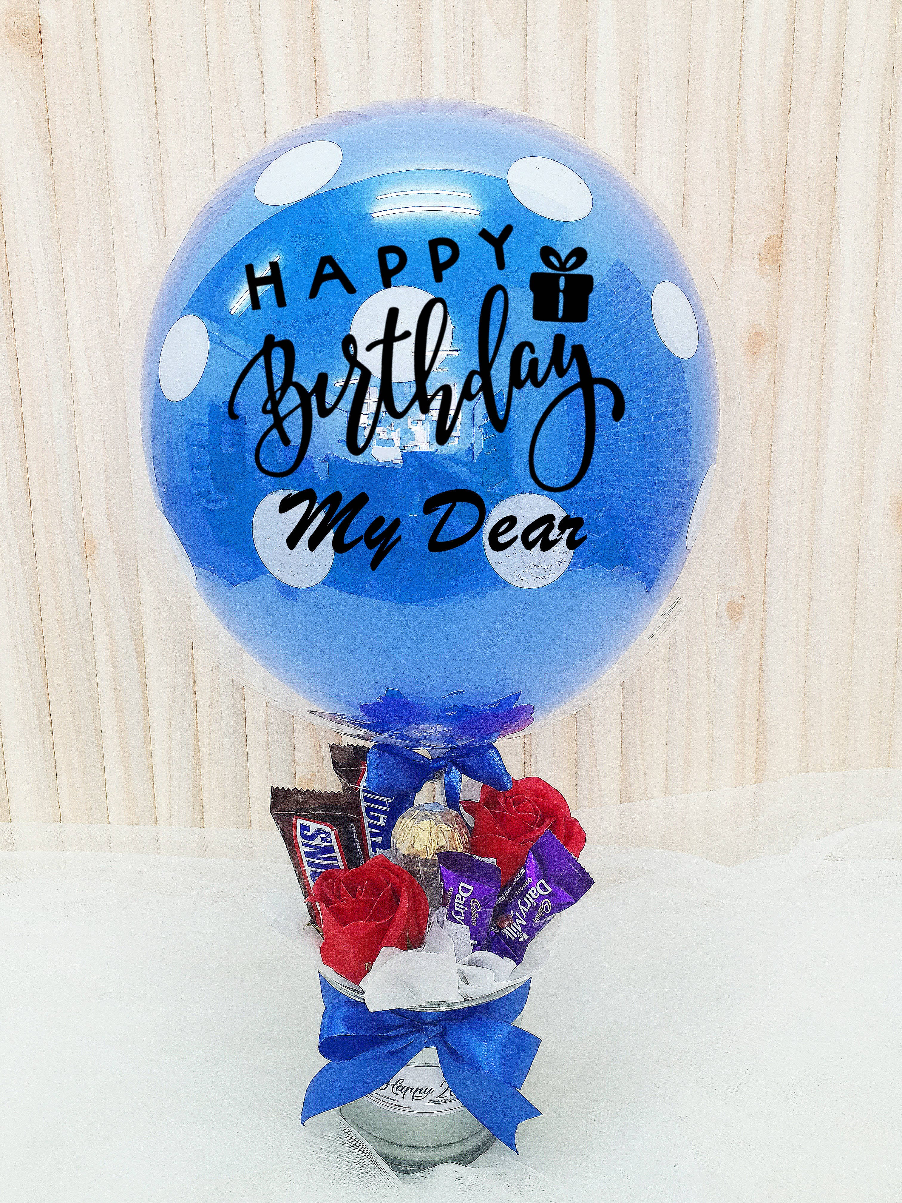 Mix Chocolate With Balloon Bouquet - Happy21 Online Florist's Flower on