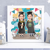 Graduate Together 3d Cute Photo Frame Customise Gift Idea (Nationwide Delivery)