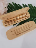 Personalized Wooden Pen Set (Double Pen) | (Nationwide Delivery)