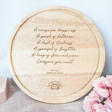 Personalized Round Chopping Board (Nationwide Delivery)