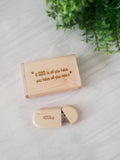 Personalized USB Drive with Wooden Box (Nationwide Delivery)